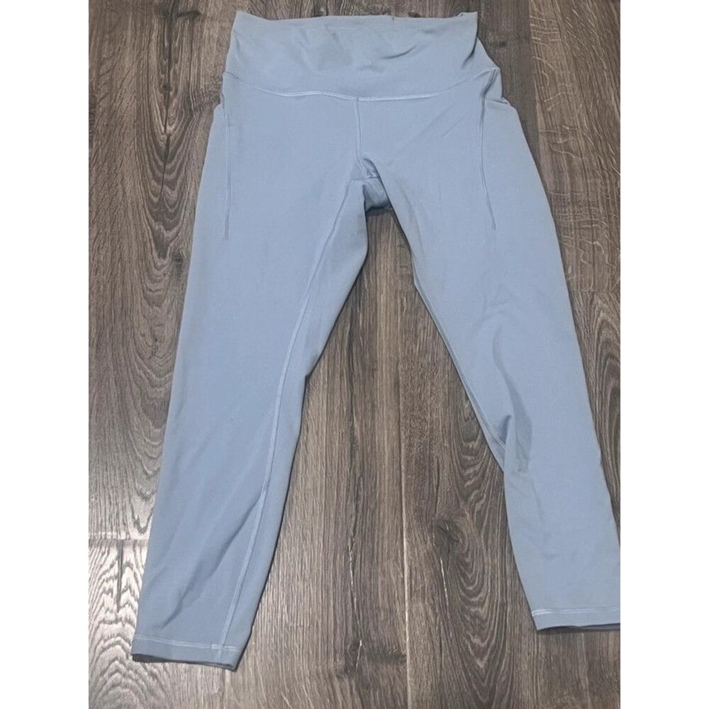 Lululemon Women’s Gray High-Rise Leggings Size 10 with Side Pockets